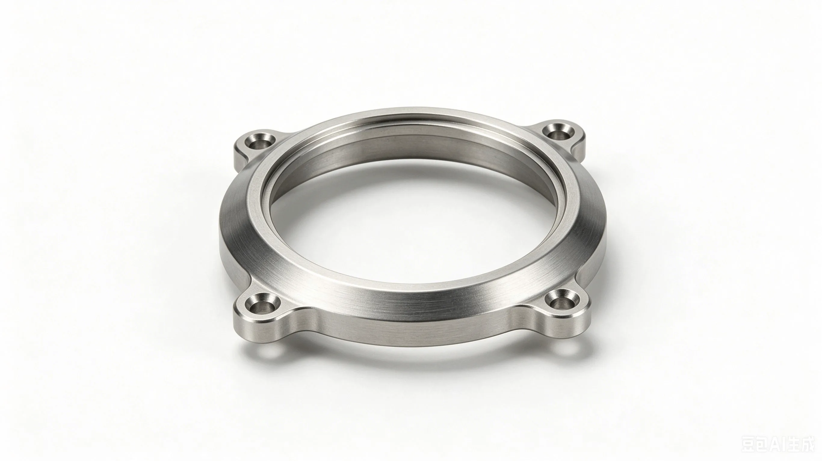 Titanium Action Camera Lens Bezel — Grade 5 Ti-6Al-4V Product Rendering