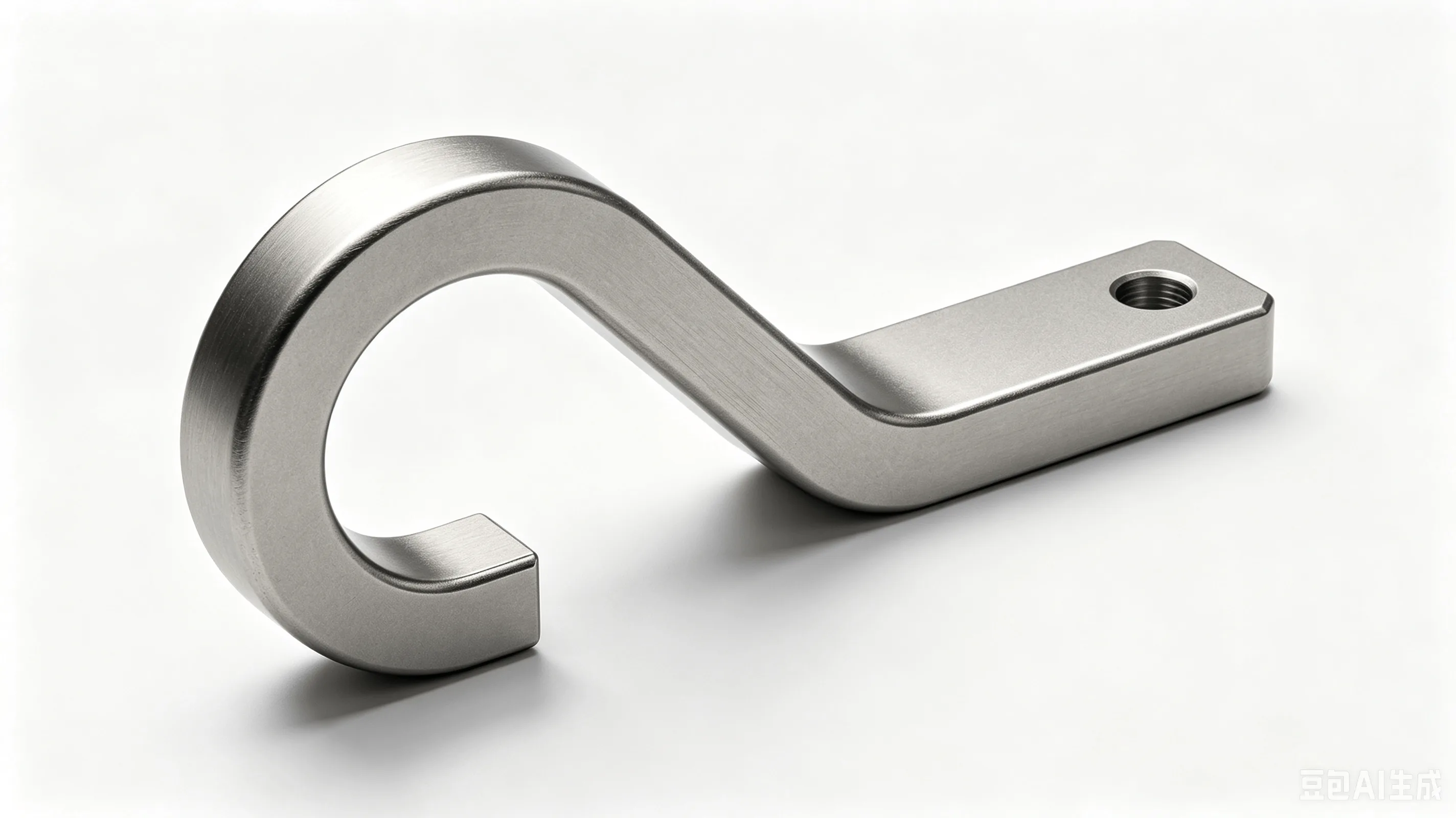 Titanium Anode Basket Hook — Grade 2 CP-Ti Product Rendering