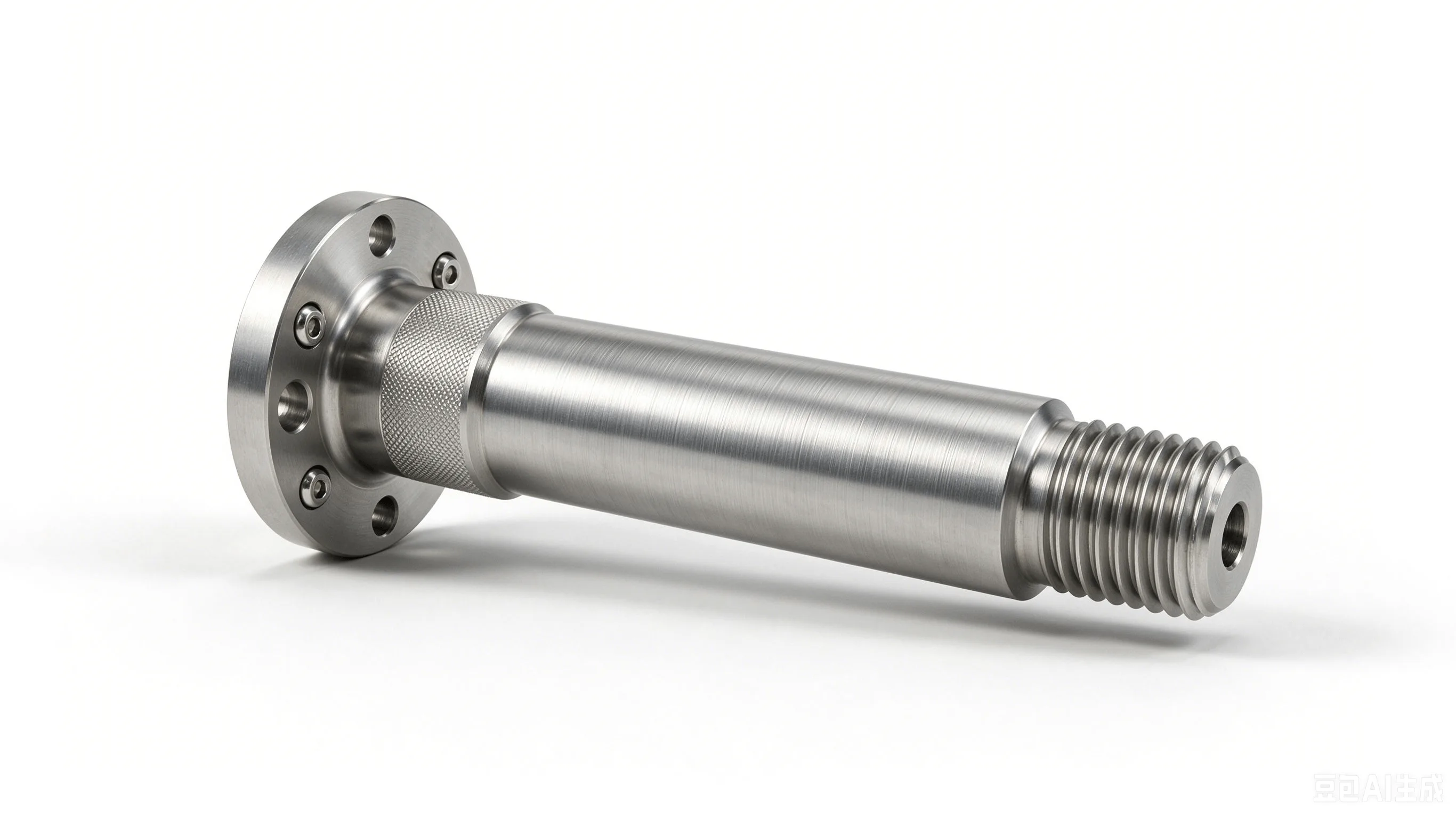 Titanium AUV Propeller Shaft — Grade 5 Ti-6Al-4V ELI Product Rendering