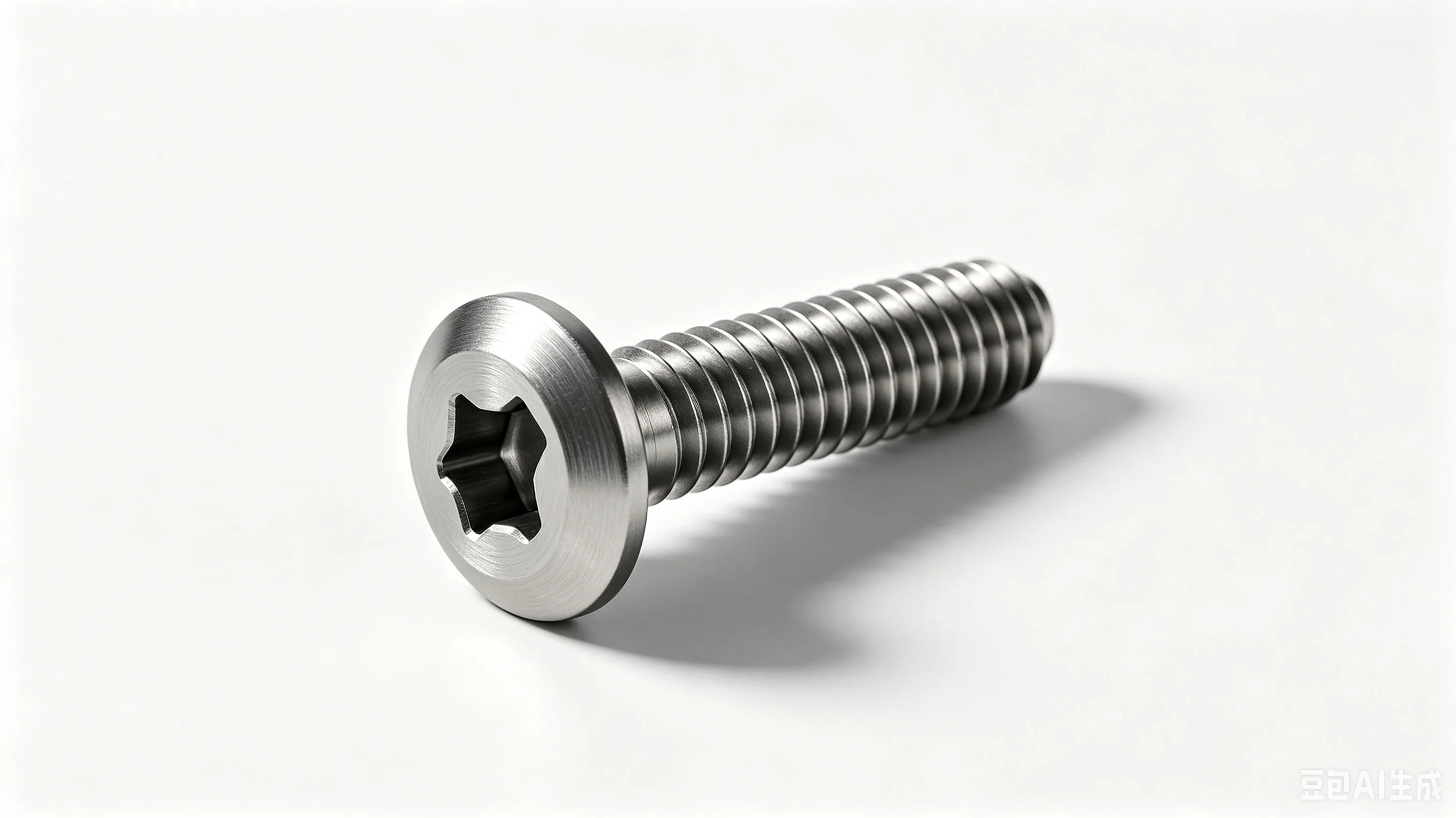 Titanium Bone Screw — Ti-6Al-4V ELI Product Rendering