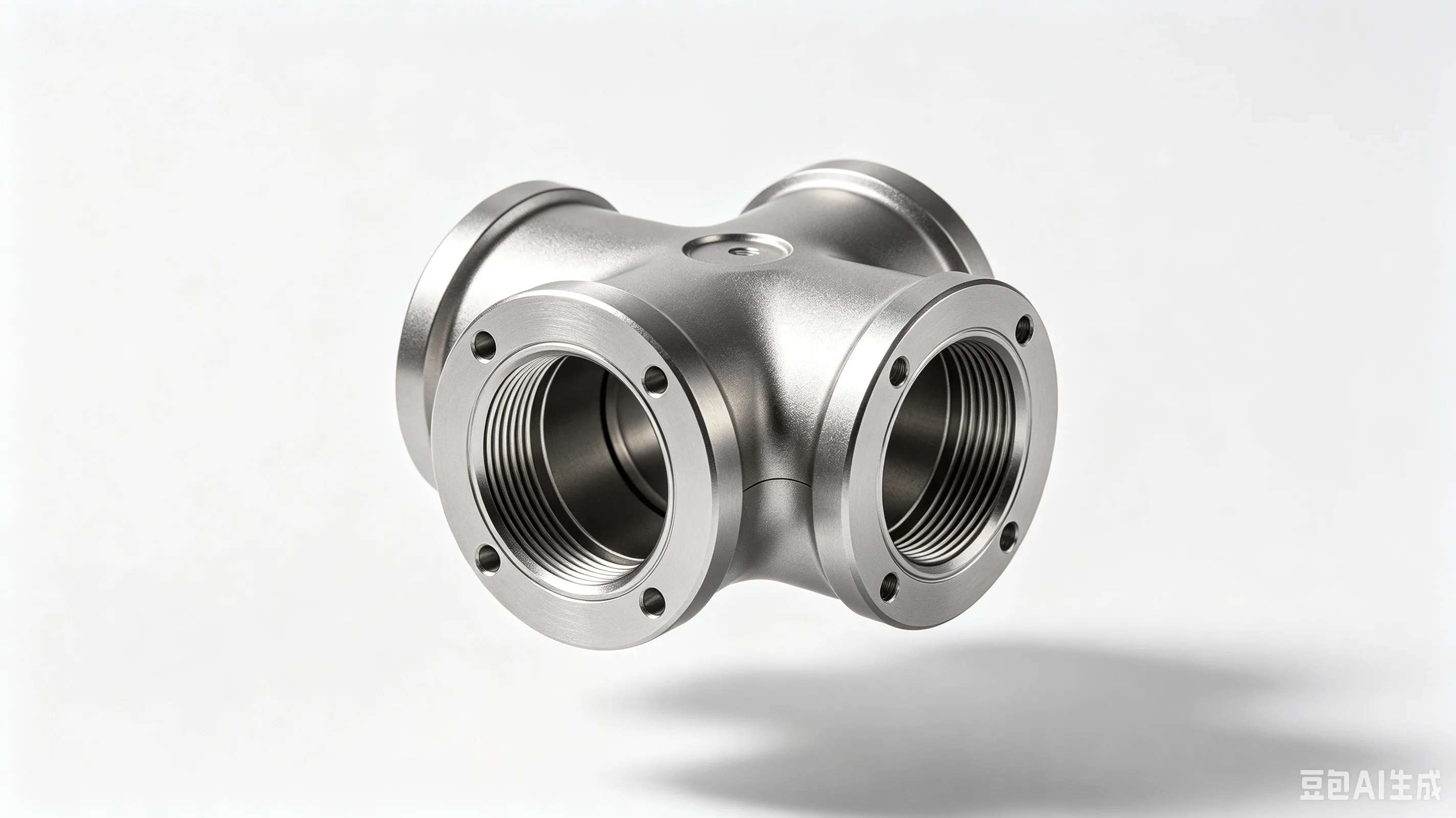 Titanium Bottom Bracket Shell — Grade 5 Ti-6Al-4V Product Rendering