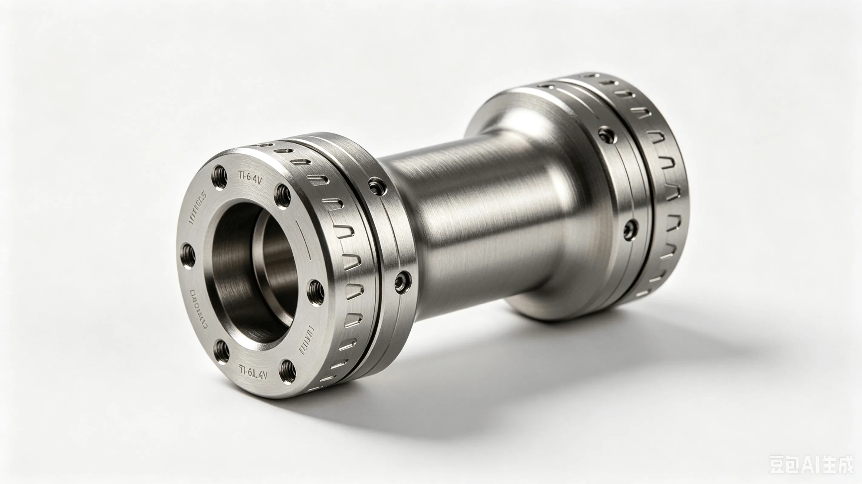 Titanium Bottom Bracket Spindle — Grade 5 Ti-6Al-4V Product Rendering