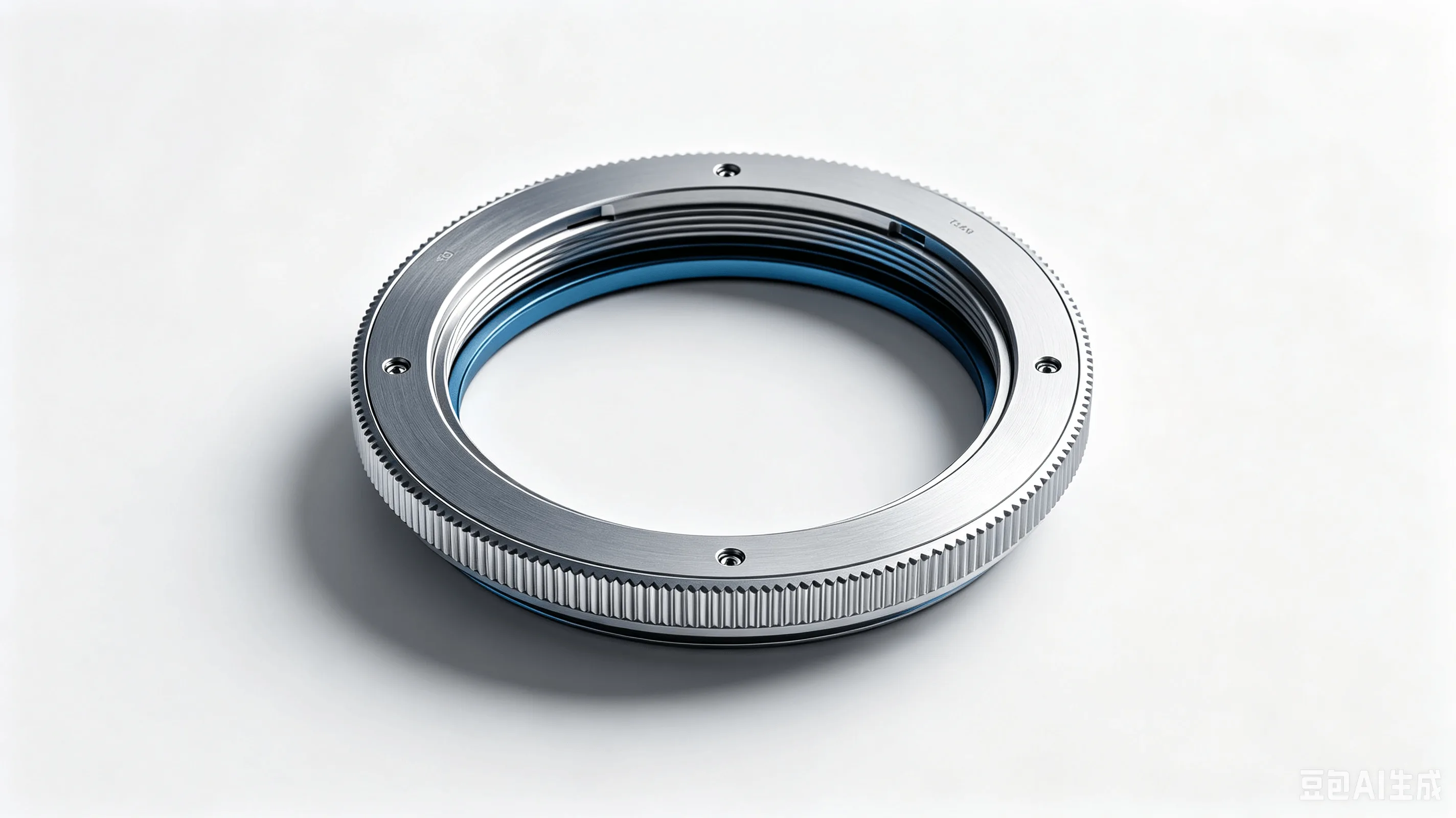 Titanium Camera Lens Filter Ring — Grade 5 Ti-6Al-4V Product Rendering