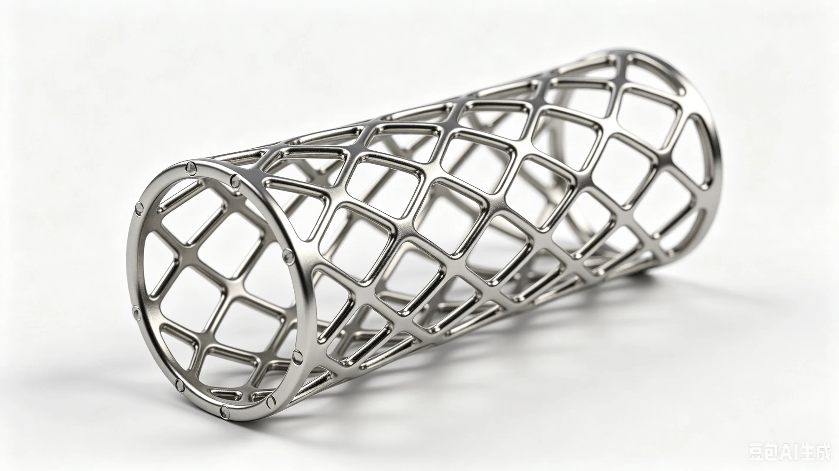 Titanium Cardiovascular Stent — Nitinol Product Rendering