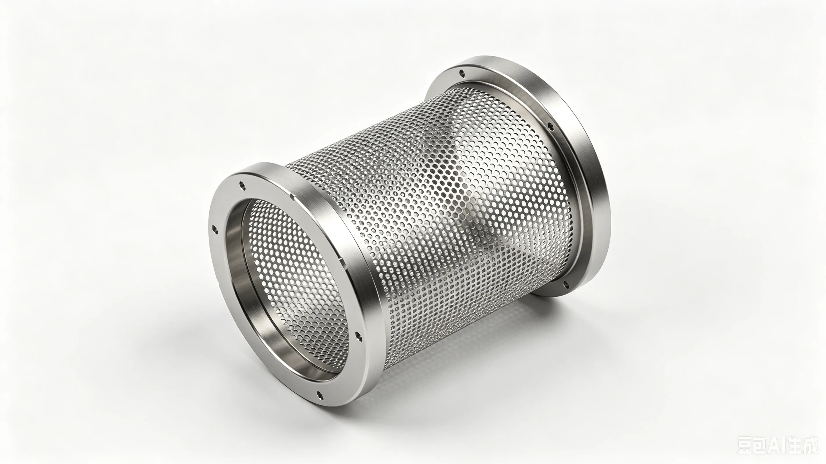 Titanium Catalyst Basket Mesh Liner — Grade 12 Ti-0.3Mo-0.8Ni Product Rendering