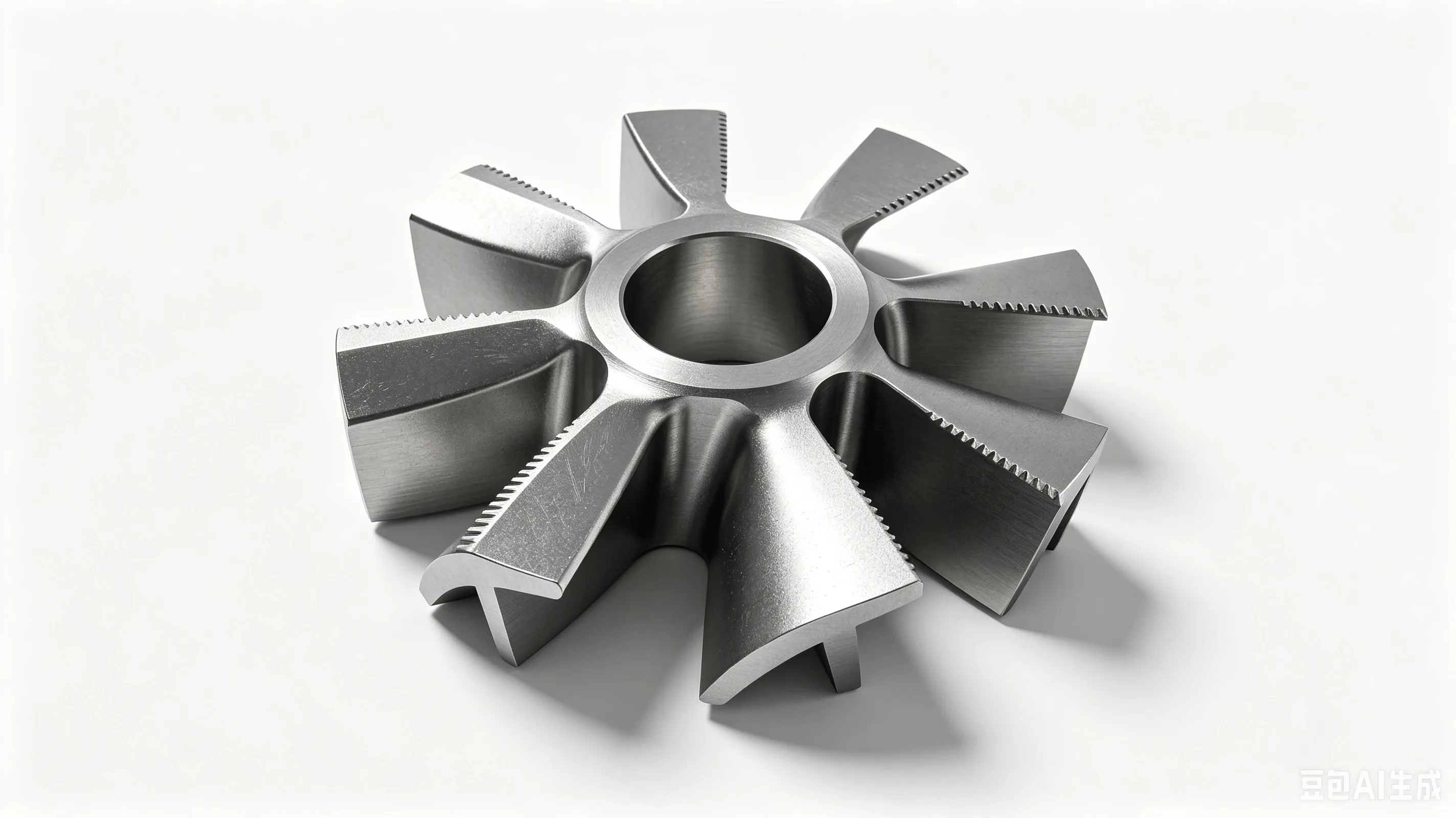 Titanium Chlorine Compressor Impeller — Grade 12 Ti-0.3Mo-0.8Ni Product Rendering