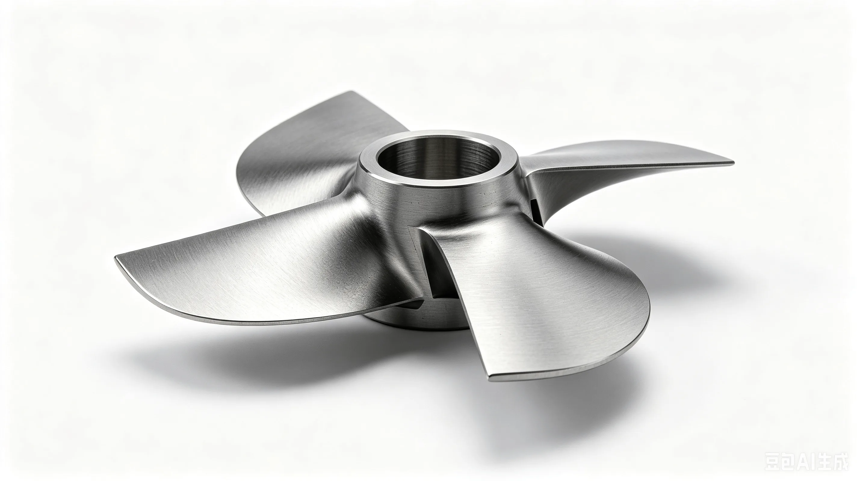 Titanium Compressor Blade — Grade 5 Ti-6Al-4V Product Rendering