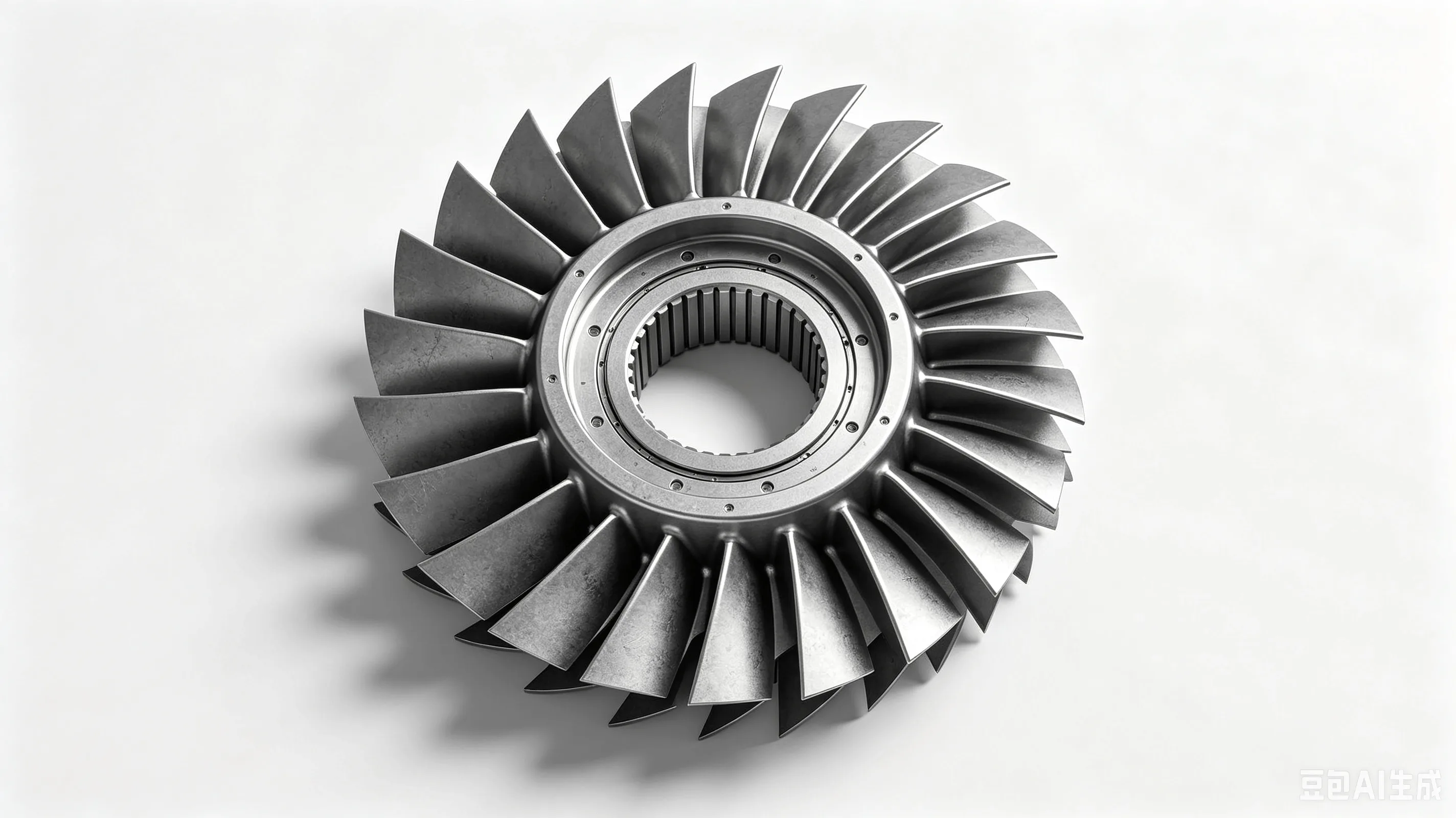 Titanium Compressor Blisk — Grade 5 Ti-6Al-4V Product Rendering