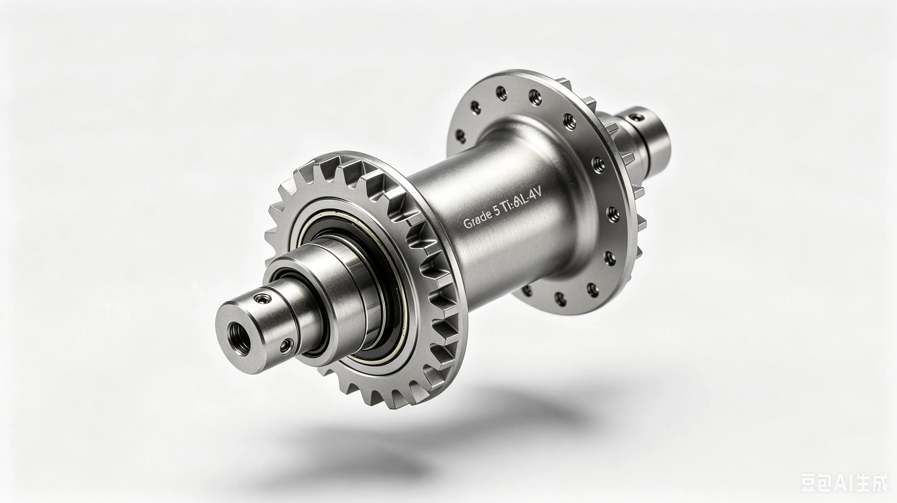 Titanium Hub Freehub Body Spline — Grade 5 Ti-6Al-4V Product Rendering