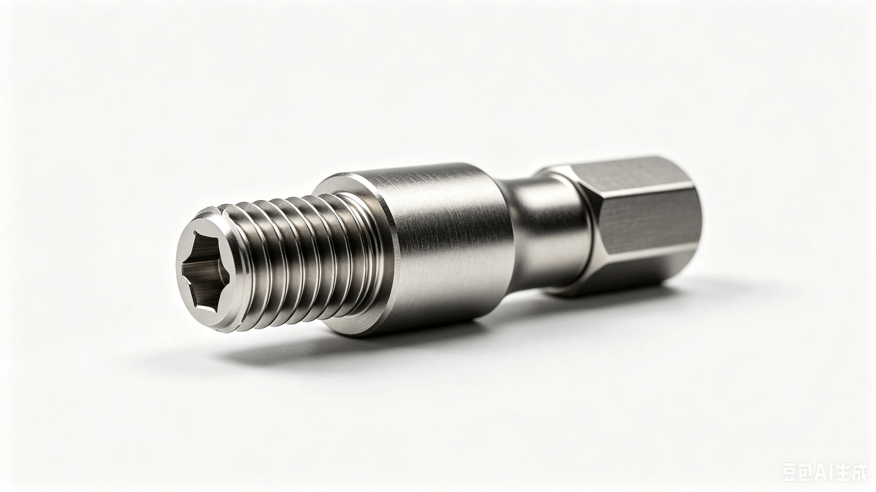 Titanium Key Organizer Screw — Grade 5 Ti-6Al-4V Product Rendering