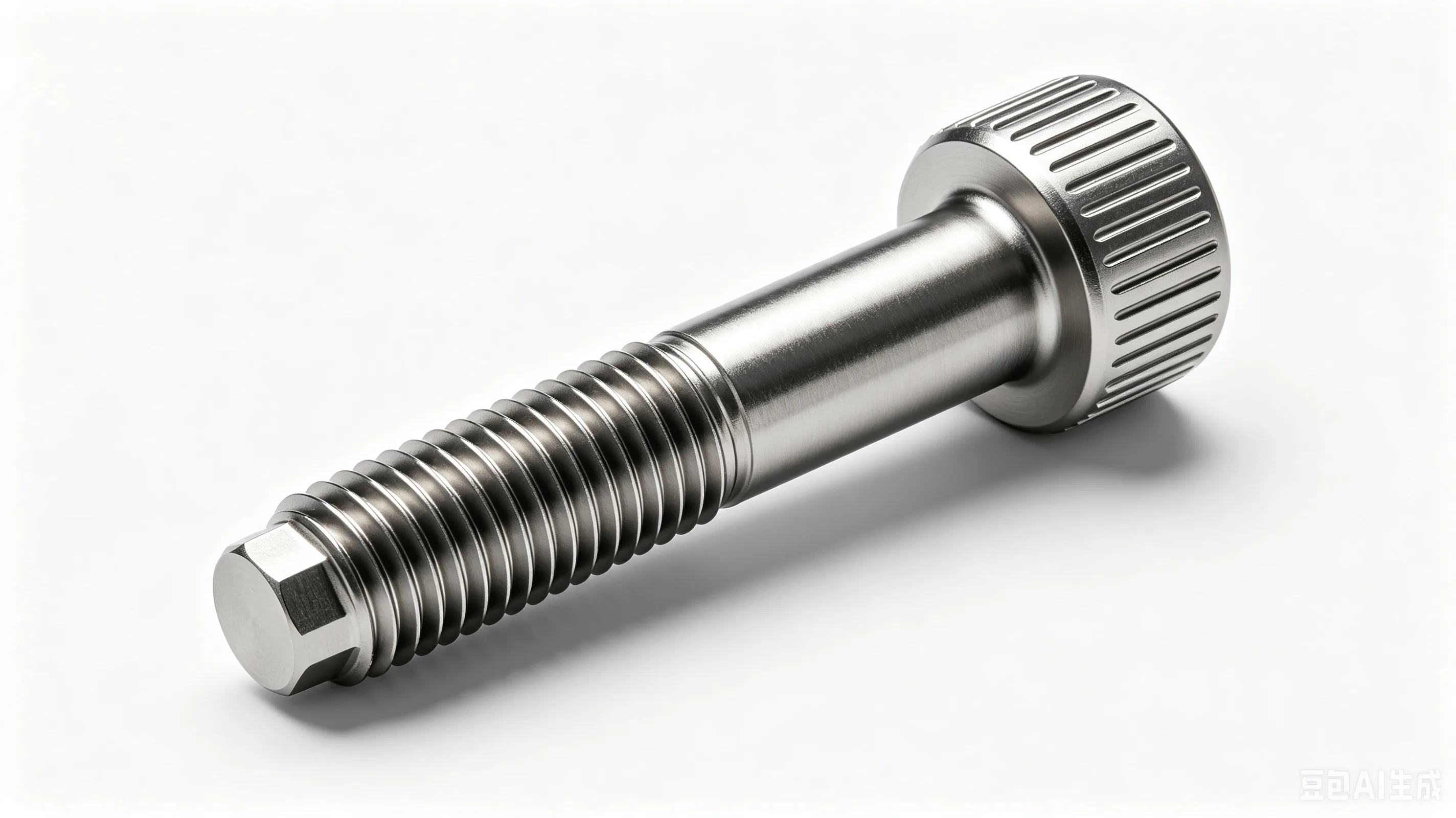 Titanium Plating Rack Thumb Screw — Grade 2 CP-Ti Product Rendering