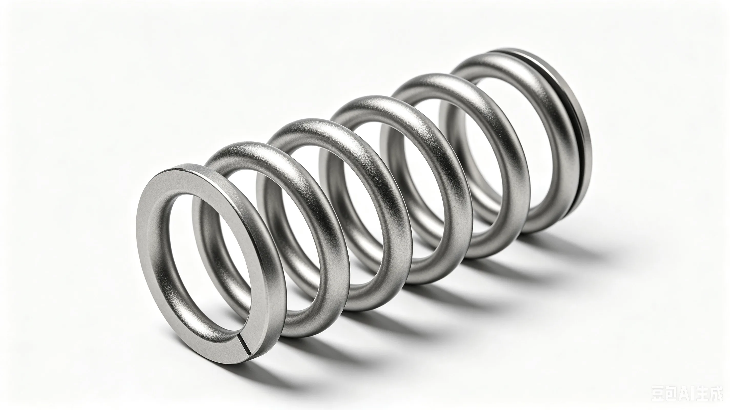 Titanium Rear Shock Coil Spring — Grade 5 Ti-6Al-4V Product Rendering