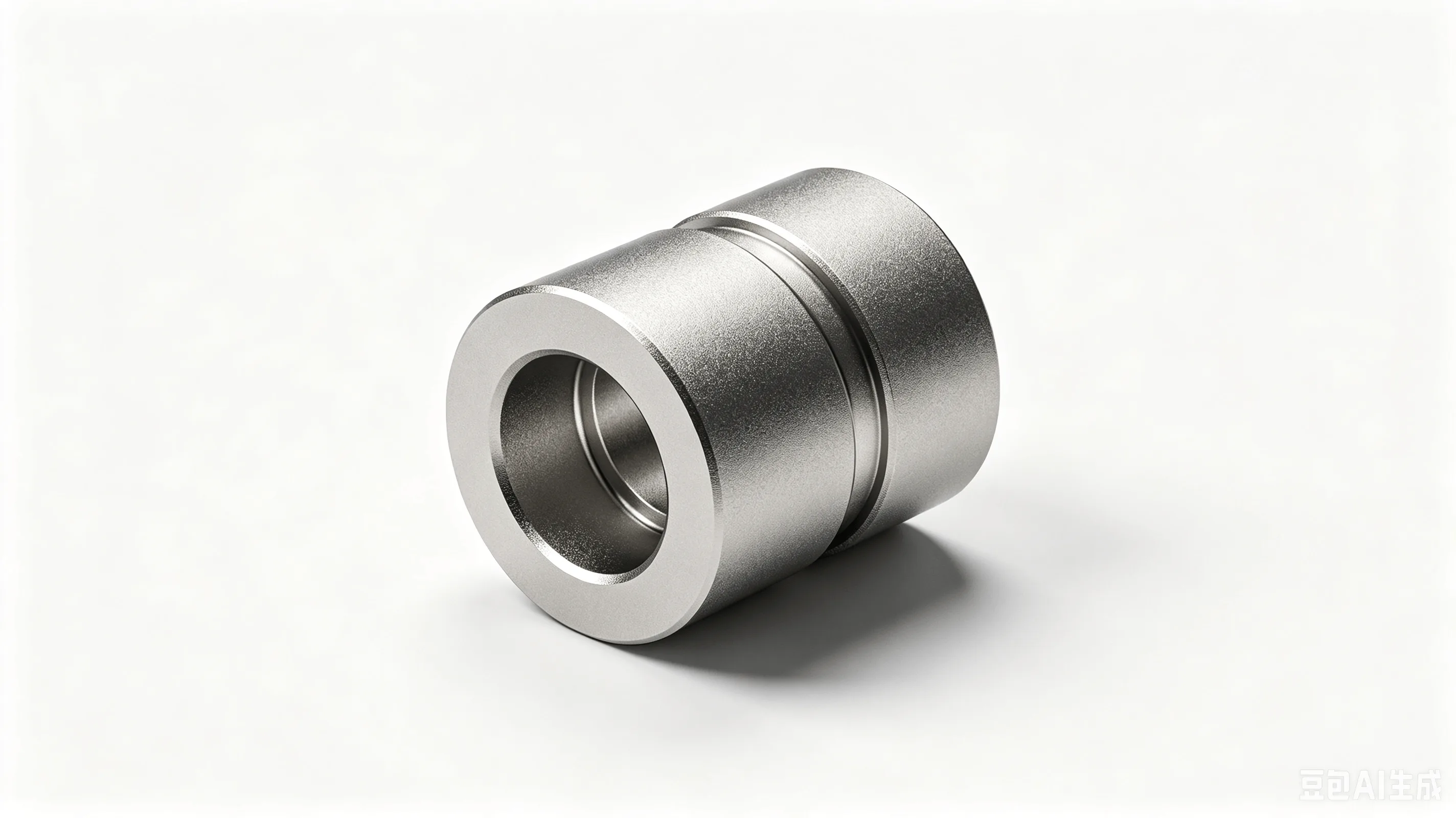 Titanium Shield Stand-off Bushing — Grade 2 CP-Ti Product Rendering