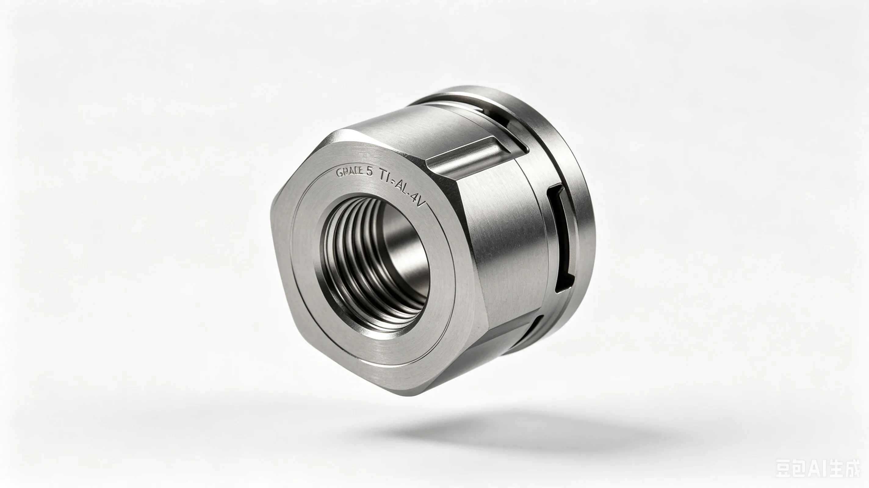 Titanium Spoke Nipple — Grade 5 Ti-6Al-4V Product Rendering