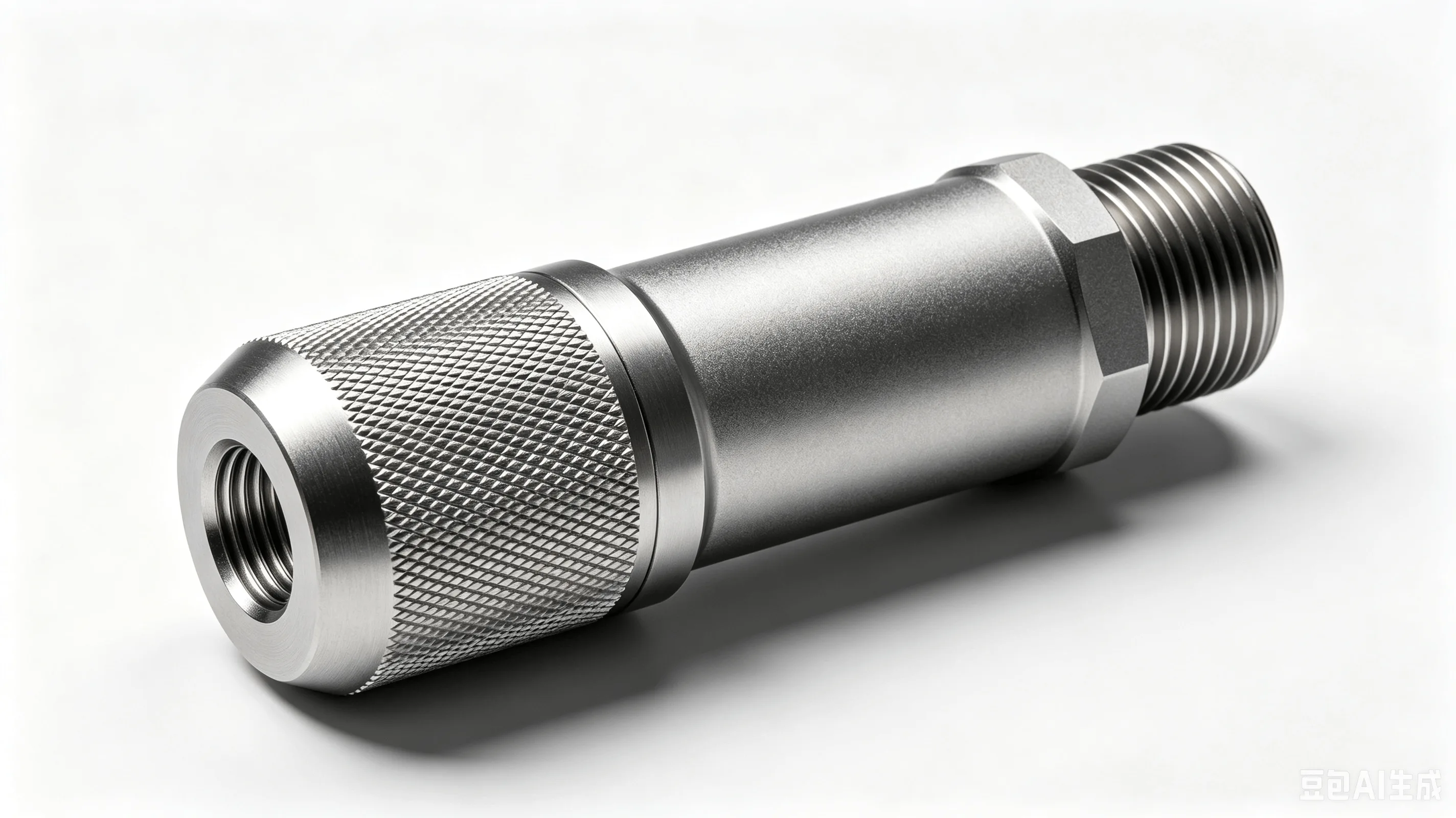 Titanium Ultrasonic Knurled Insert — Grade 5 Ti-6Al-4V Product Rendering