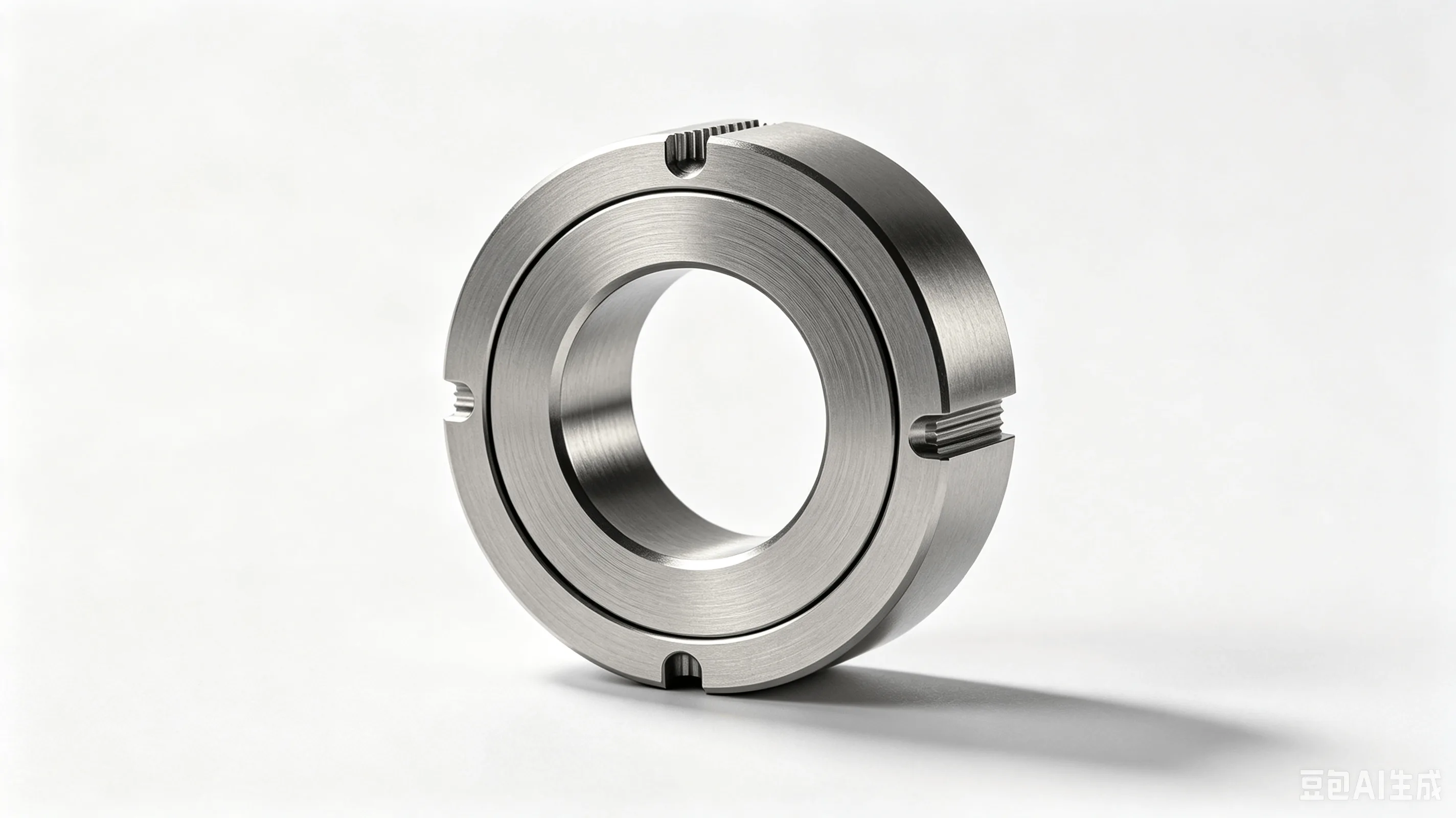 Titanium Ultrasonic Nodal Clamp Ring — Grade 5 Ti-6Al-4V Product Rendering