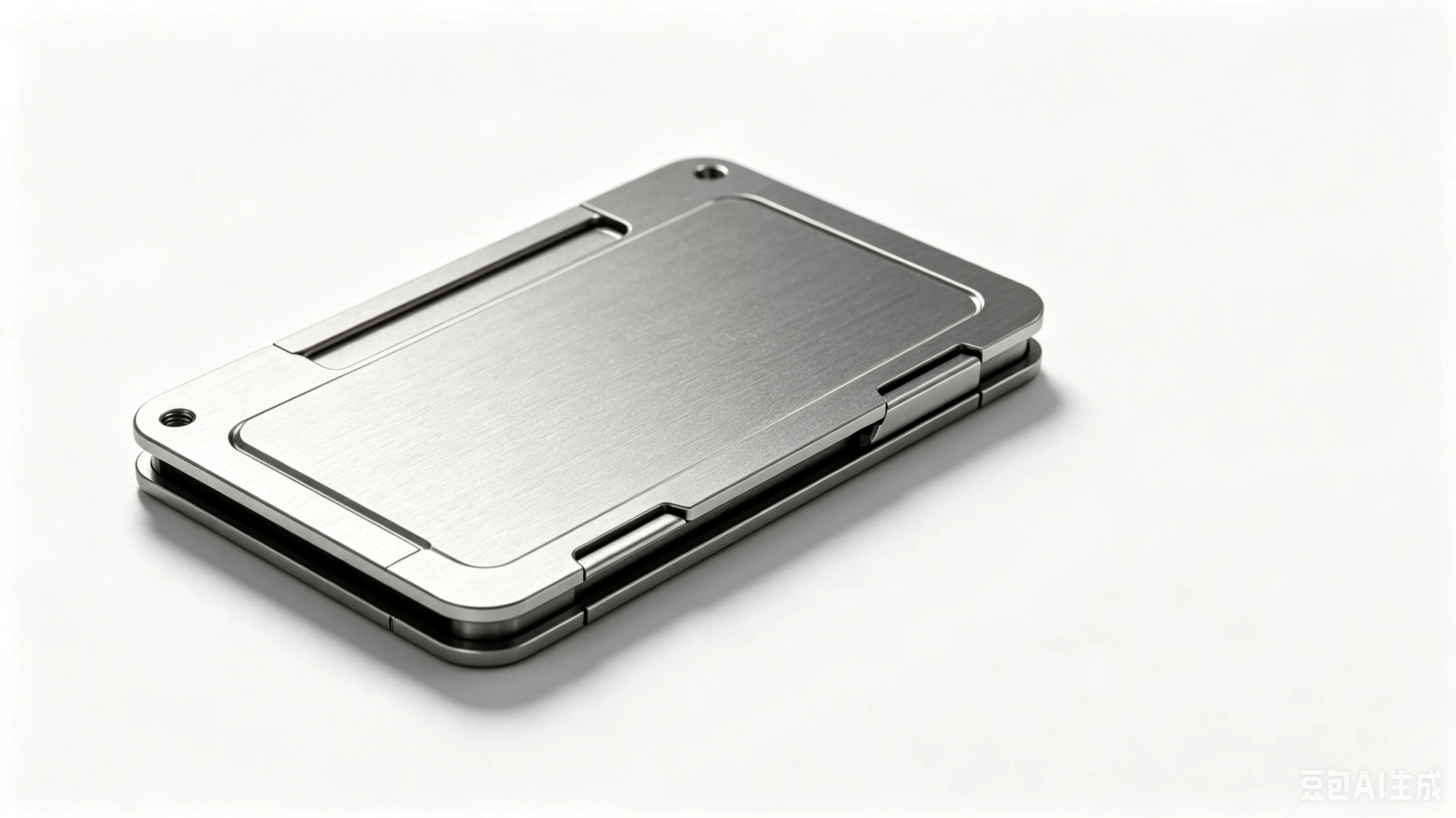 Titanium Wallet Card Case — Grade 5 Ti-6Al-4V Product Rendering