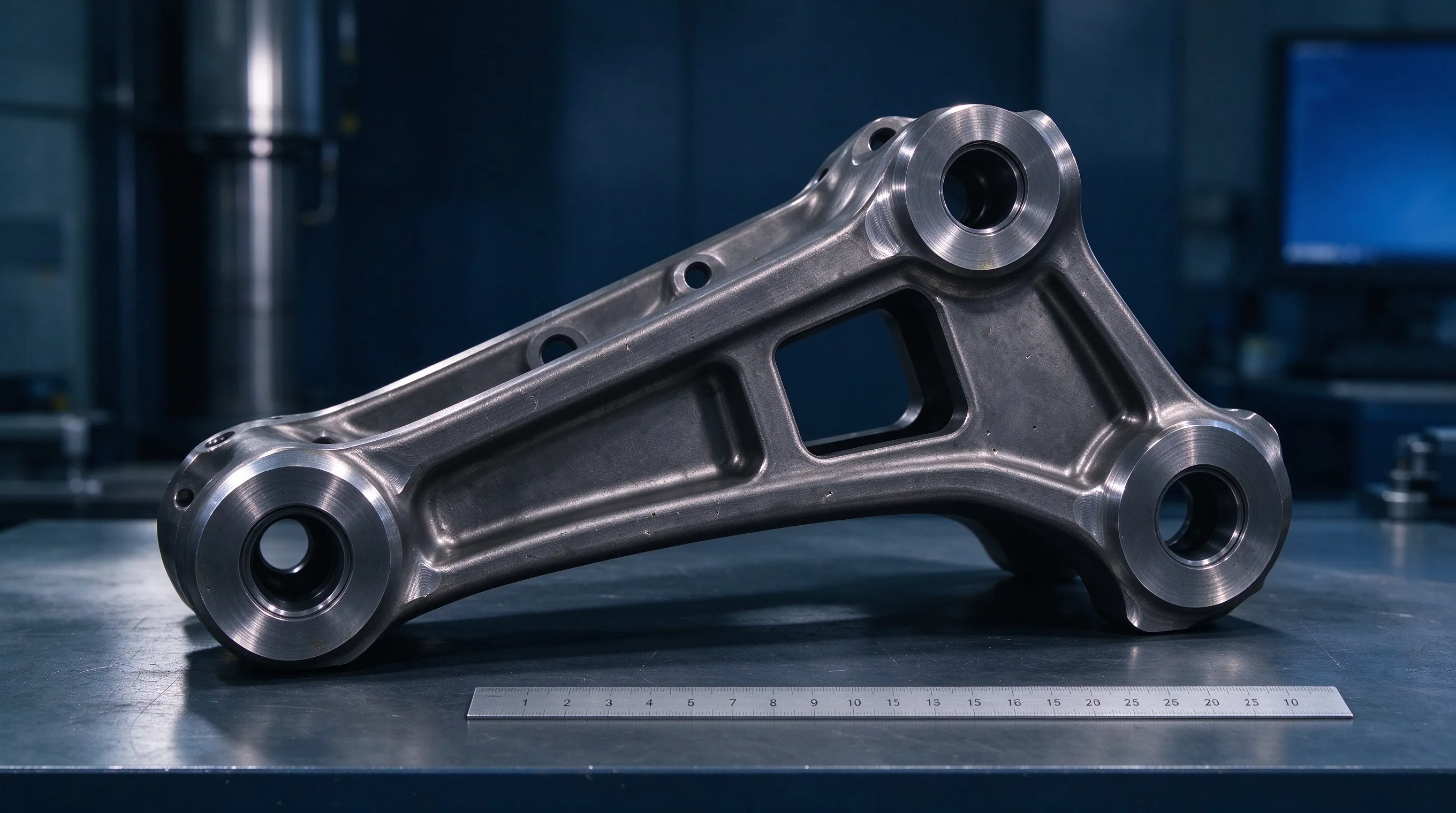PLACEHOLDER — aerospace structural component machined from beta titanium alloy. To be replaced with the final image.