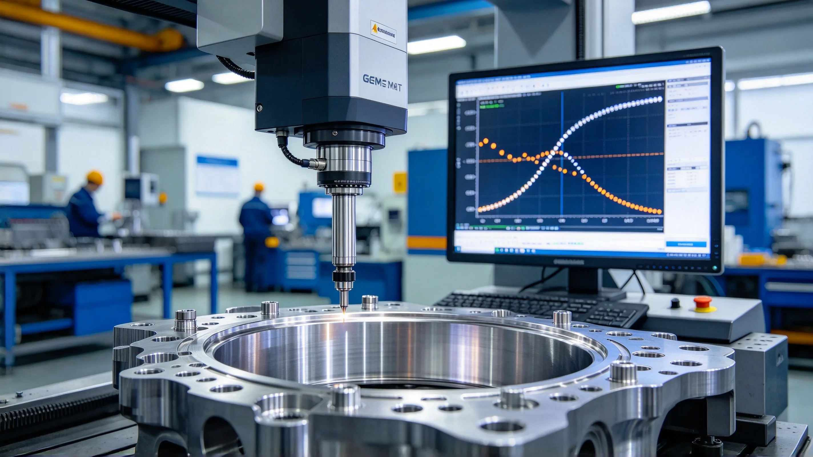 PLACEHOLDER — CMM measurement of a titanium part showing dimensional drift over a long machining cycle. To be replaced with the final image.