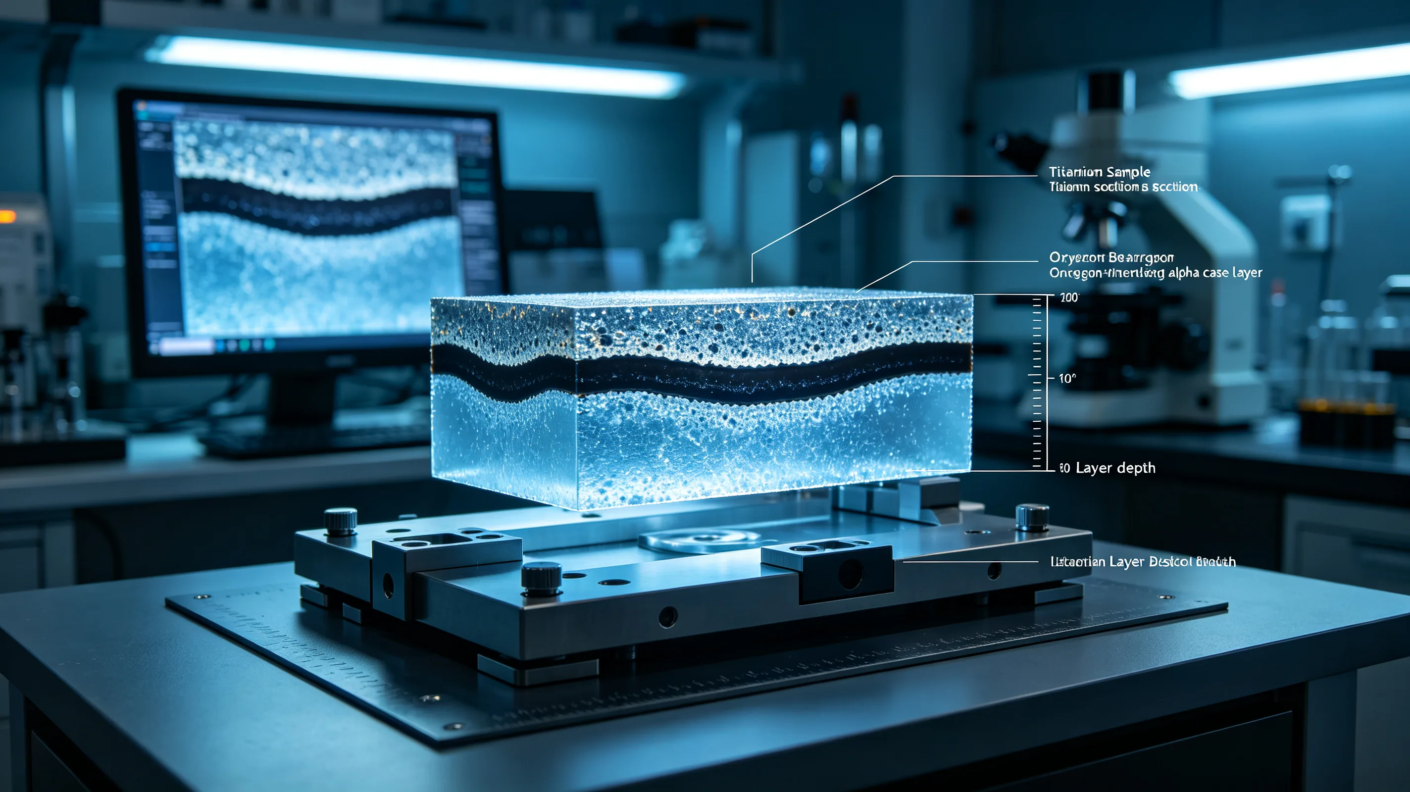 Metallurgical inspection of titanium surface condition
