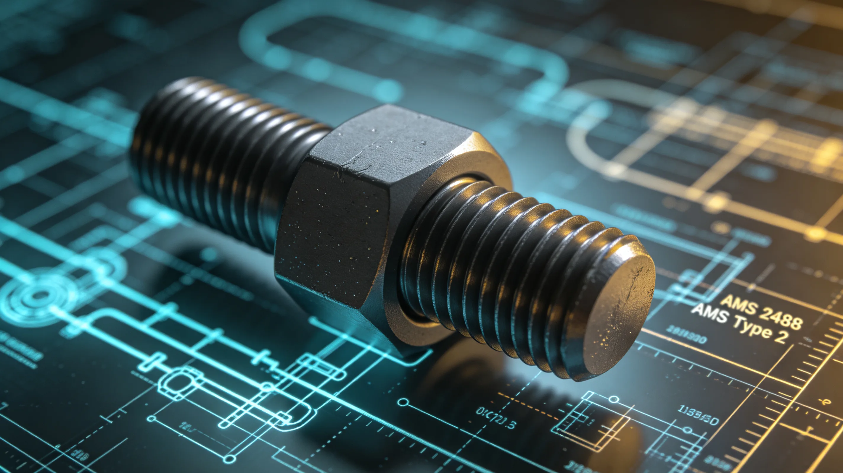 The ultimate guide to titanium surface treatments in aerospace engineering showing AMS 2488 Type 2 anodized components