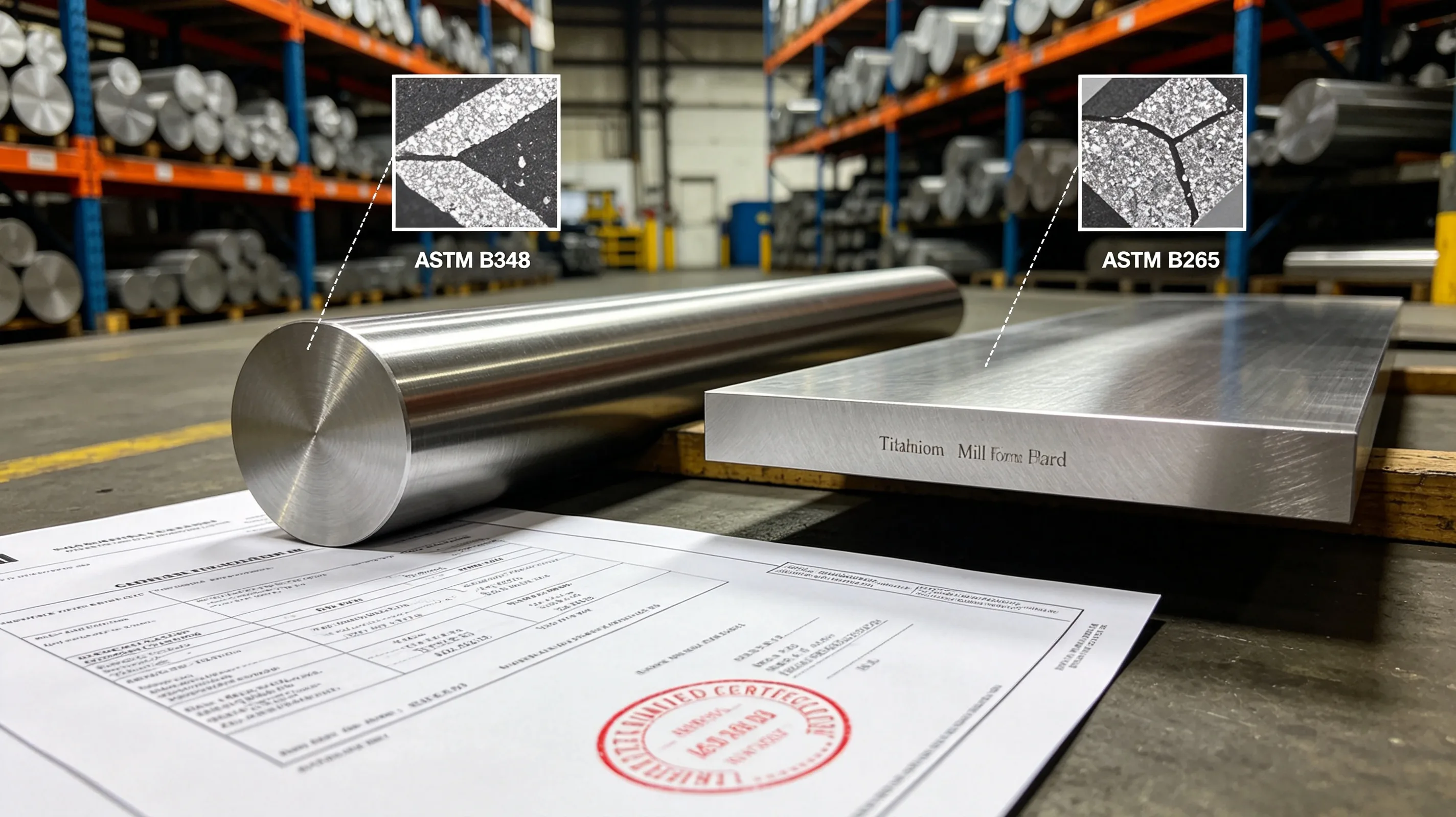 Titanium bar and plate stock materials