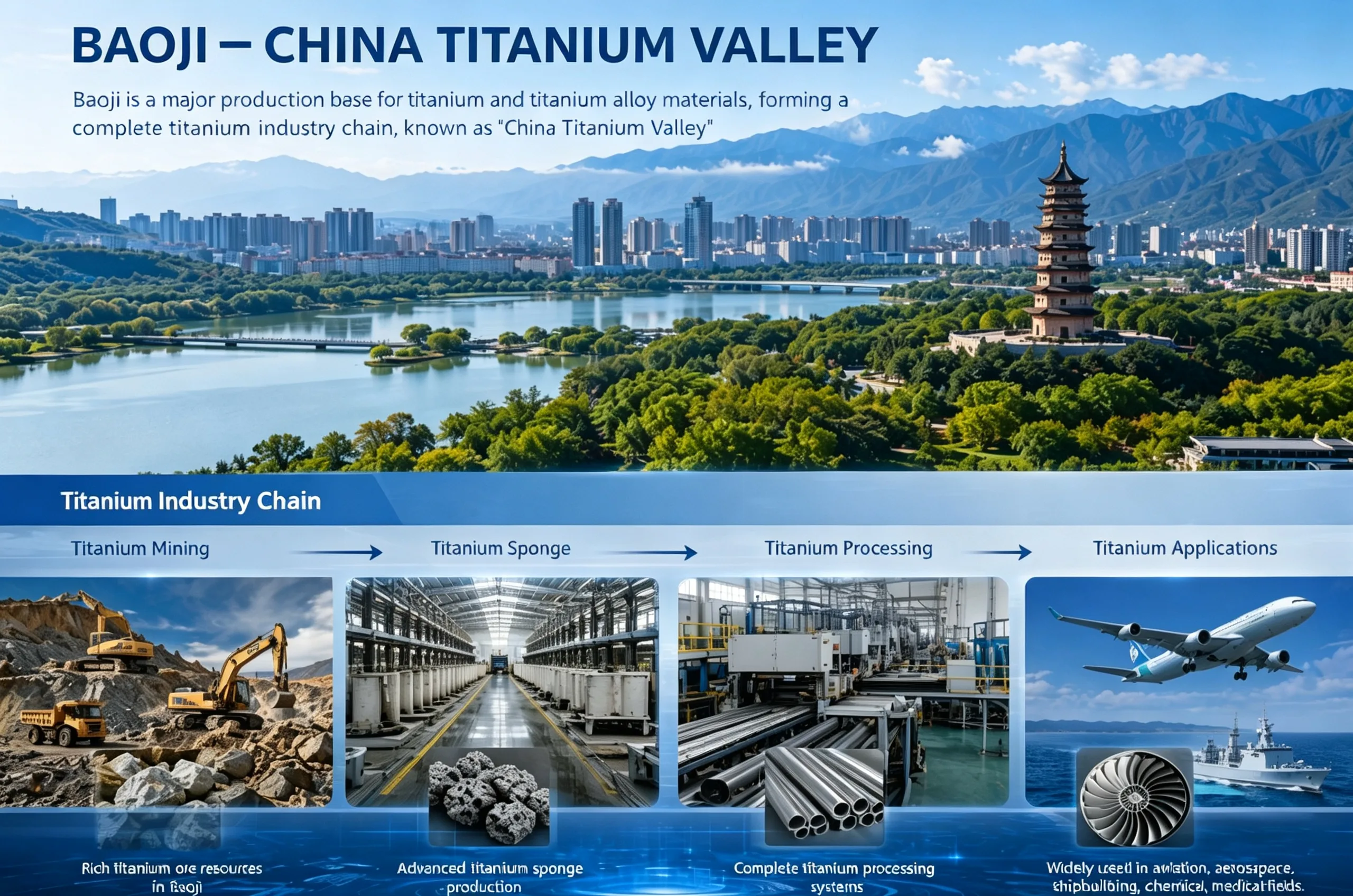 Baoji China Titanium Valley titanium production cluster