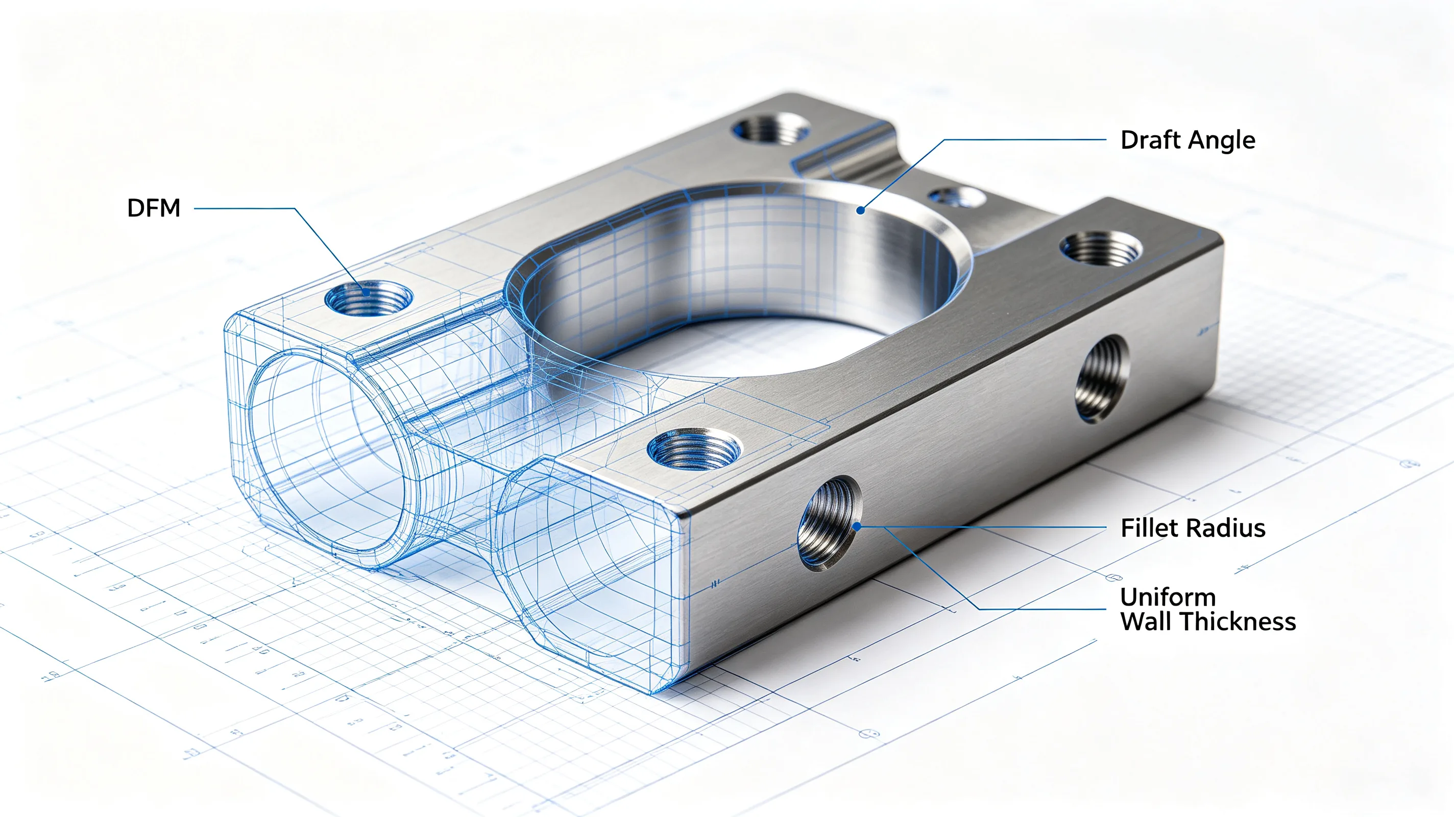 Engineering DFM review of a titanium component design