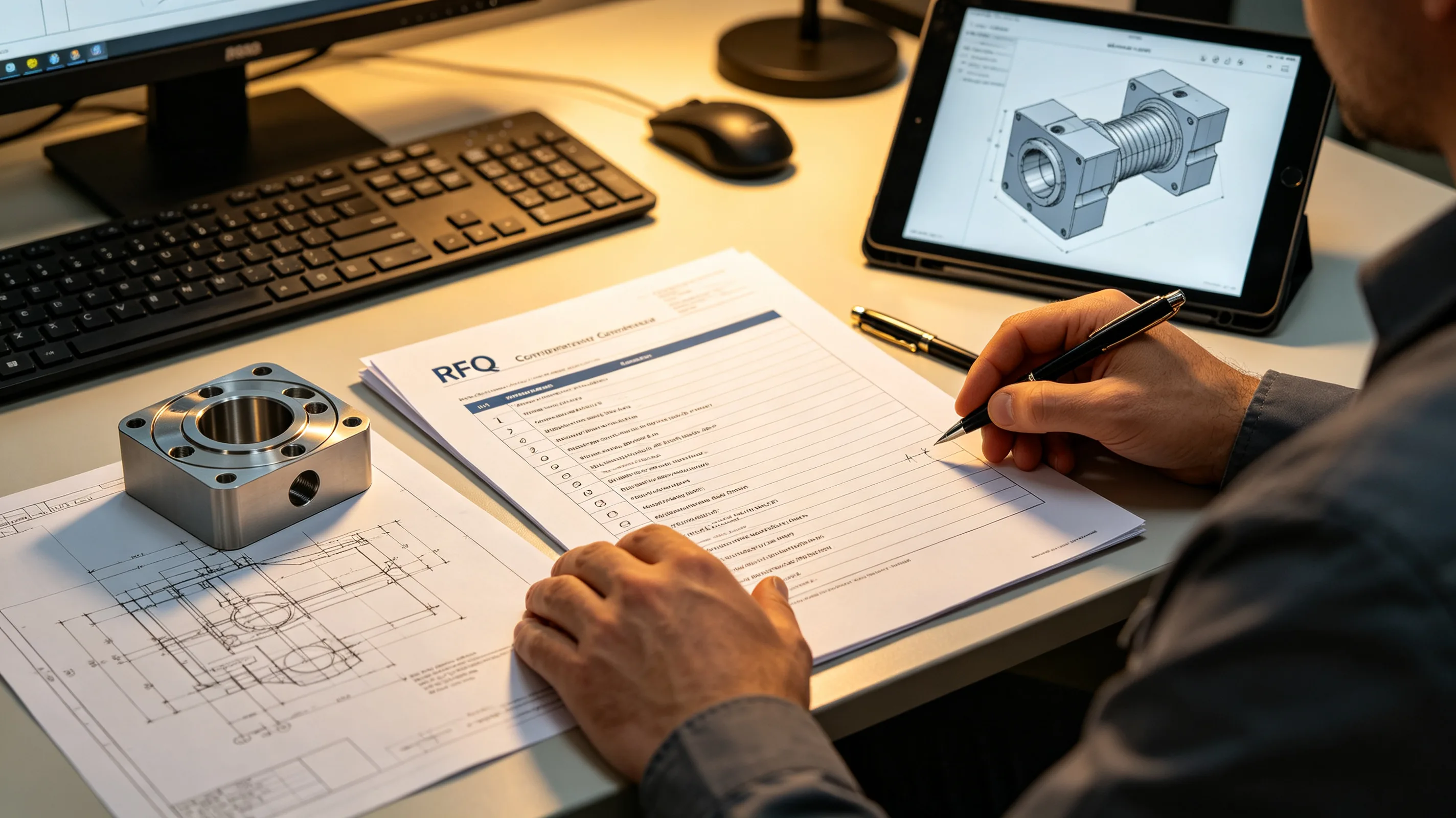 RFQ documentation review for titanium components