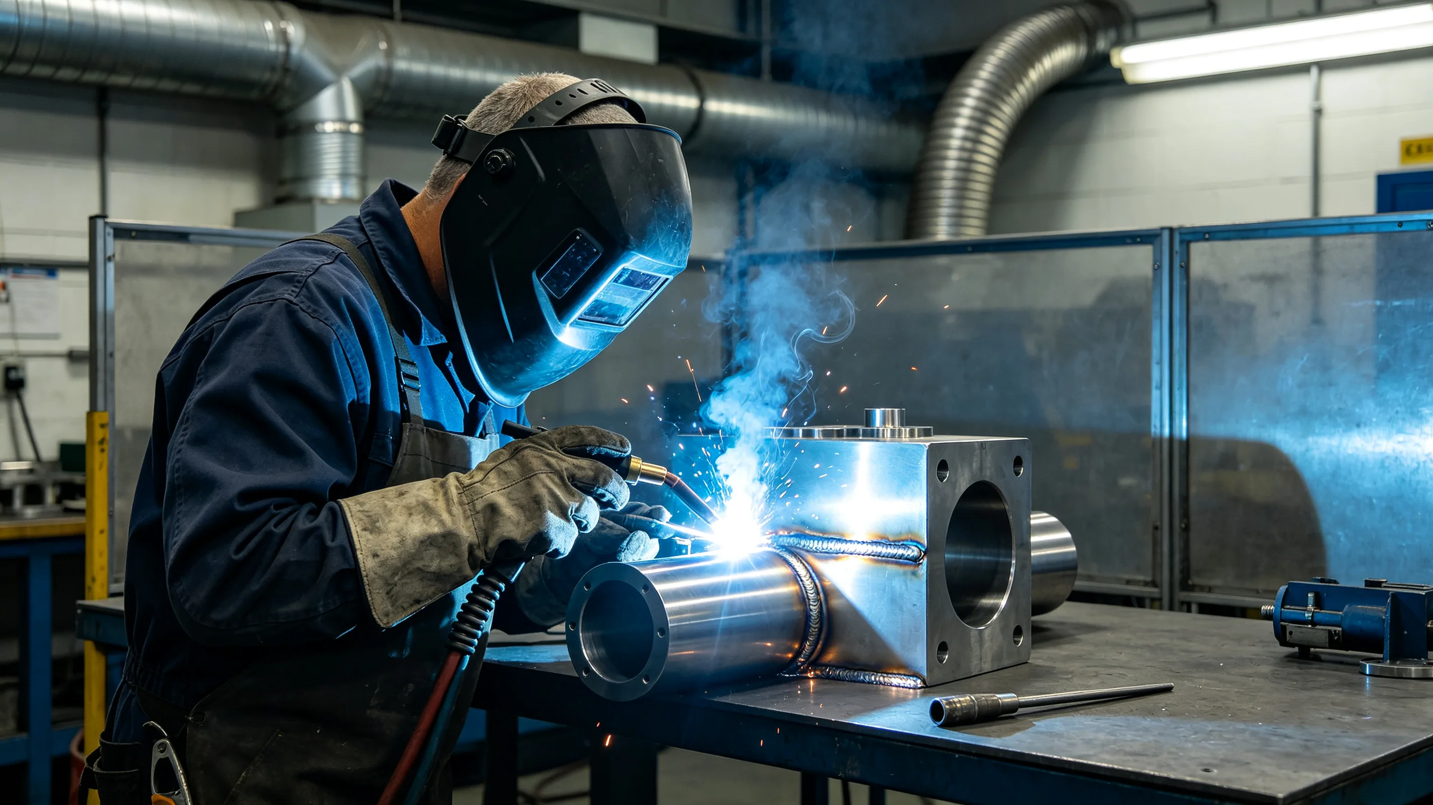 TIG welding of a titanium assembly